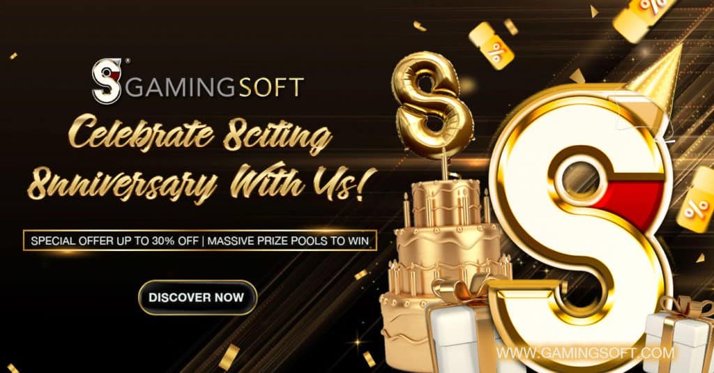 GamingSoft Celebrates 8 Years of 8cellence in iGaming 1 Anniversary Banner EN 1